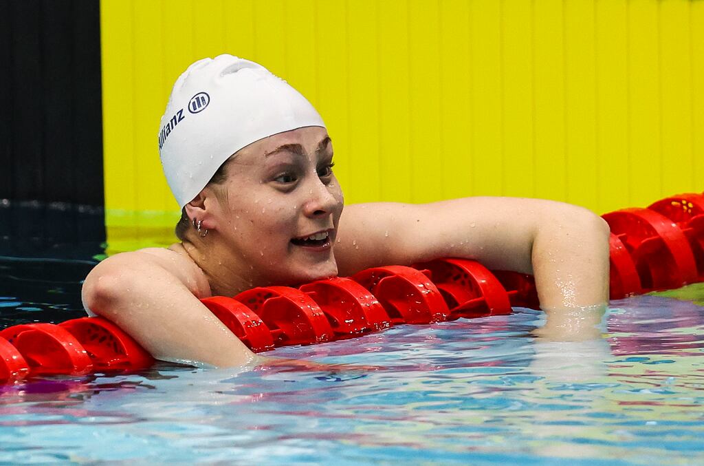 Ireland’s Róisín Ní Riain claimed the goal medal in the S13100m backstroke final at the European Para Swimming Championships in Madeira on Wednesday night.
Photograph: Bruce White/Inpho