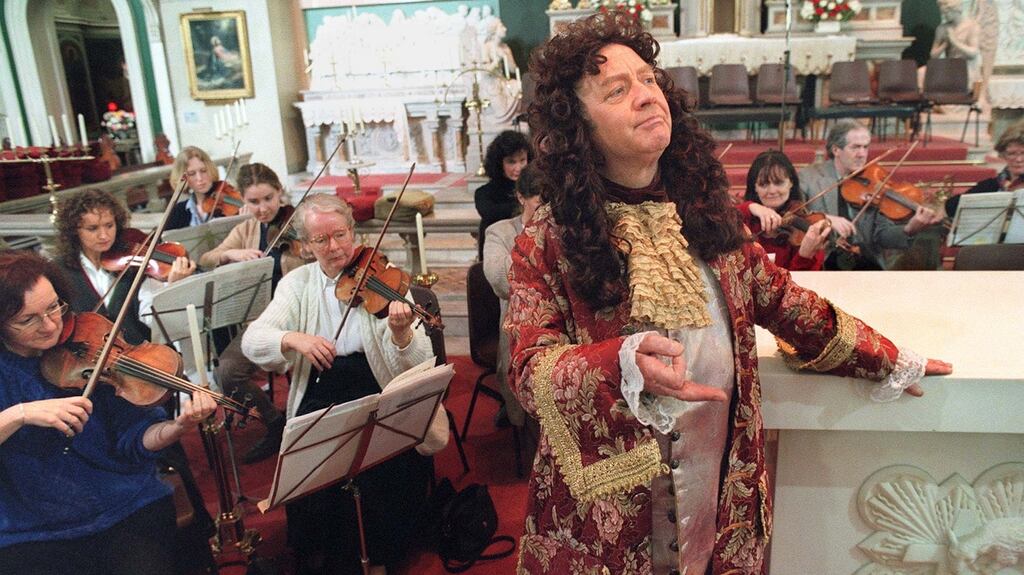 Actor Bill Golding in the role of the composer George Frederic Handel at  a rehearsal of  Messiah in Dublin, 1997. File photograph:  Matt Kavanagh.