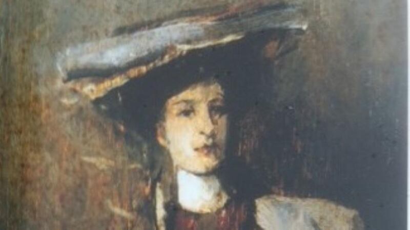 Portrait of a Lady by Sir John Lavery, which measures 65cm by 30cm, was one of three paintings stolen from a house in Donard, Co Wicklow.