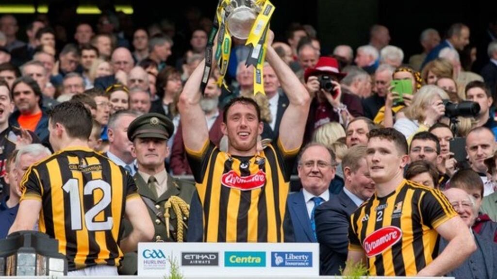 Michael Fennelly lifts the Liam MacCarthy Cup in 2015. Photograph: Morgan Treacy/Inpho