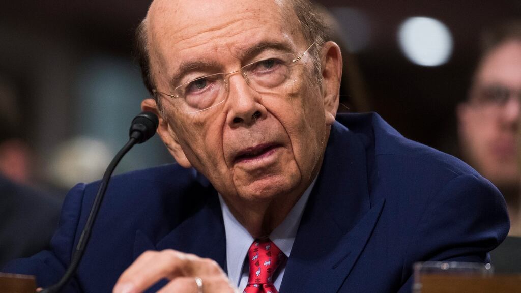 Billionaire investor Wilbur Ross answers questions in the US Senate. Mr Ross is Donald Trump’s pick for commerce secretary. Photograph: Shawn Thew/EPA