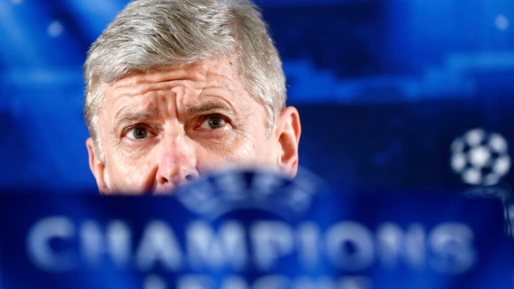 Arsenal’s head coach Arsene Wenger: “The statistics are all against us. We have to give everything to make the statistics lie.” Photo: Sebastien Nogier/EPA