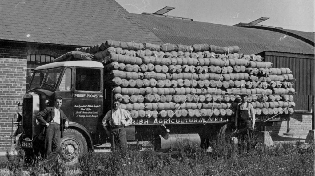 A lorry laden with twine at Irish Ropes’ factory