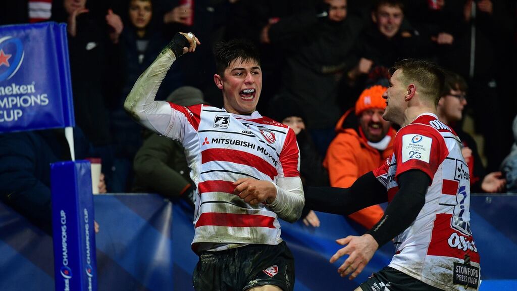 Gloucester’s Louis Rees-Zammit has been named in the Wales squad for the Six Nations. Photograph: PA