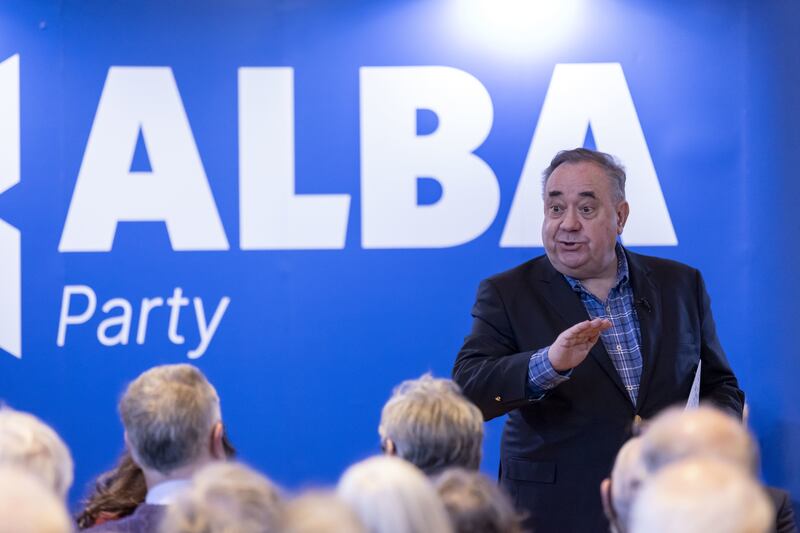 Former SNP leader Alex Salmond says the SNP leadership candidates were “plunged into a campaign” by Nicola Sturgeon’s hastily arranged exit, giving them no time to draft proper policies. Photograph: Robert Perry/PA