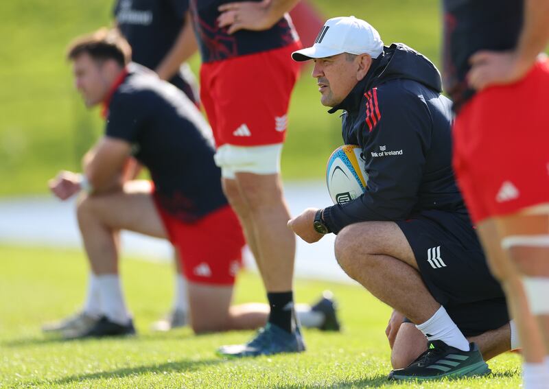 Munster head coach Clayton McMillan will have to work his way through a few selection issues. Photograph: James Crombie/INPHO
