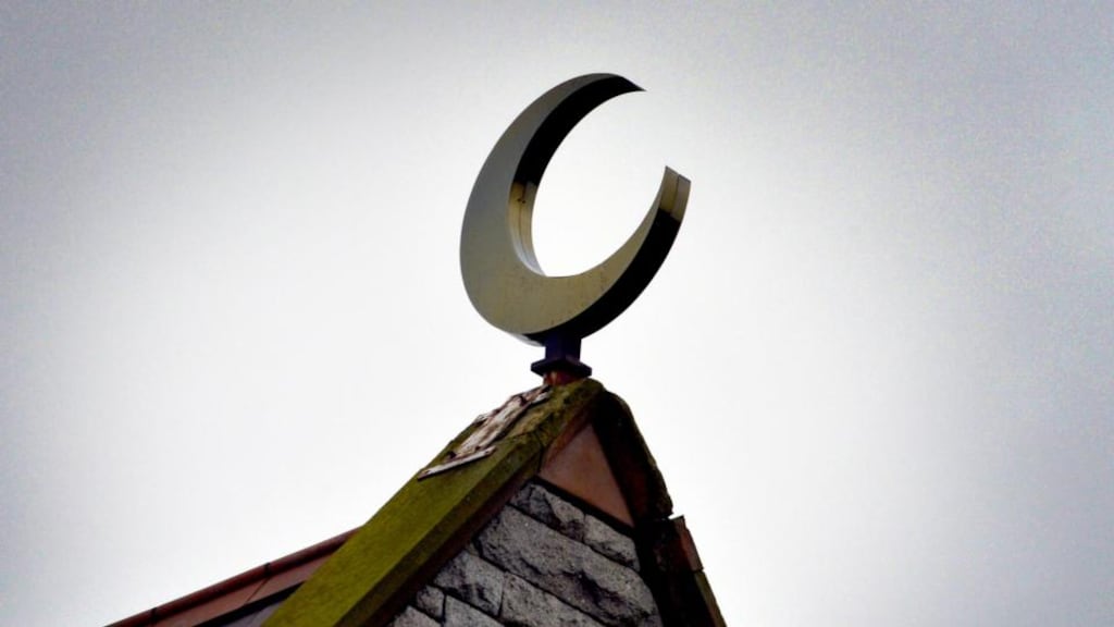 The Crescent Moon above the the Dublin Mosque on the South Circular Road, SCR, Dublin 8. Photograph: David Sleator/The Irish Times.