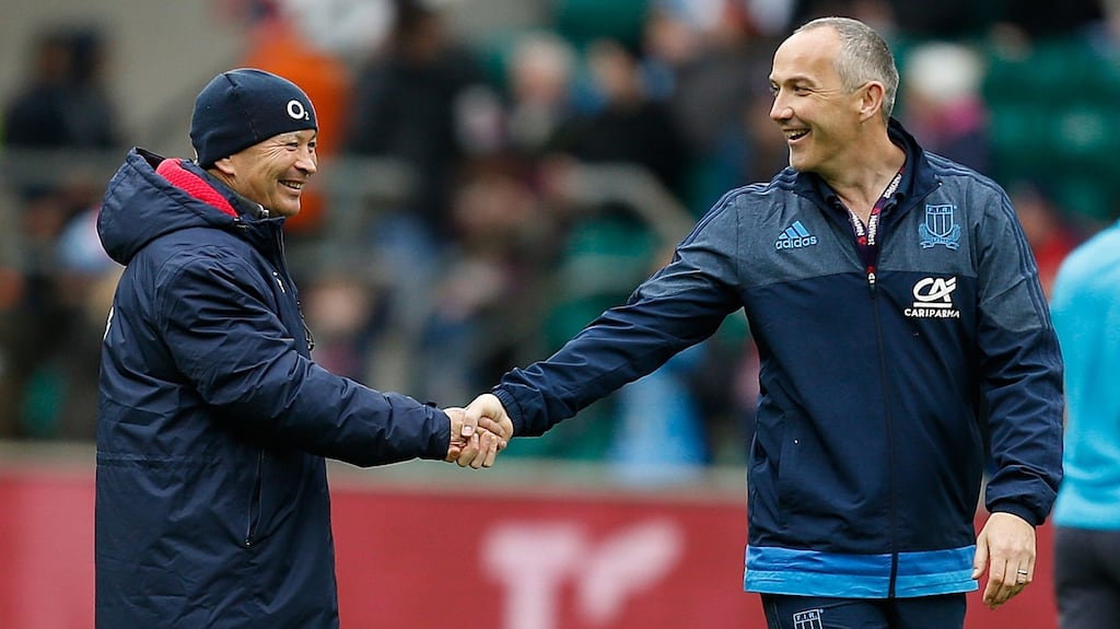 It was so much fun to watch Eddie Jones and Conor O’Shea speaking without filters to the media after the ruckus at Twickenham. Photograph:  Paul Harding/PA Wire.