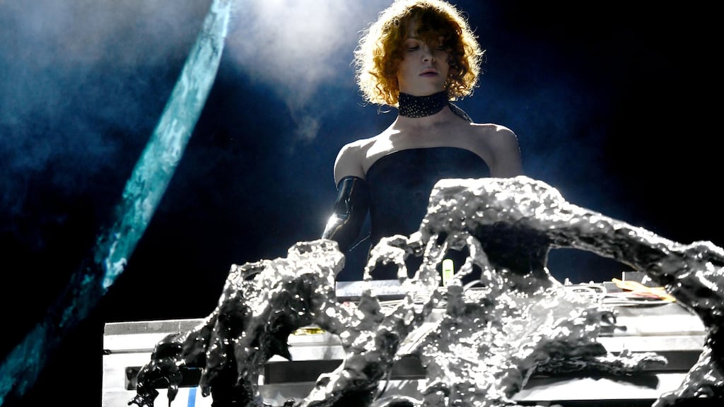 Sophie performing on stage at Coachella in 2019. Photograph: Scott Dudelson/Getty Images