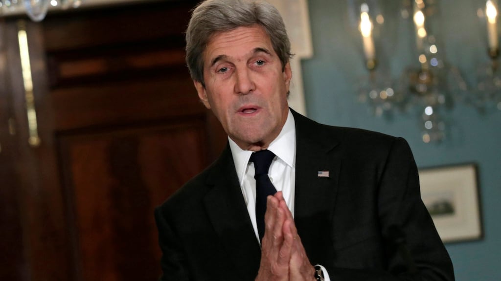 US Secretary of State John Kerry is in Ireland on Sunday for talks with Charlie Flanagan. He will also be awarded an international peace award. Photograph: Reuters