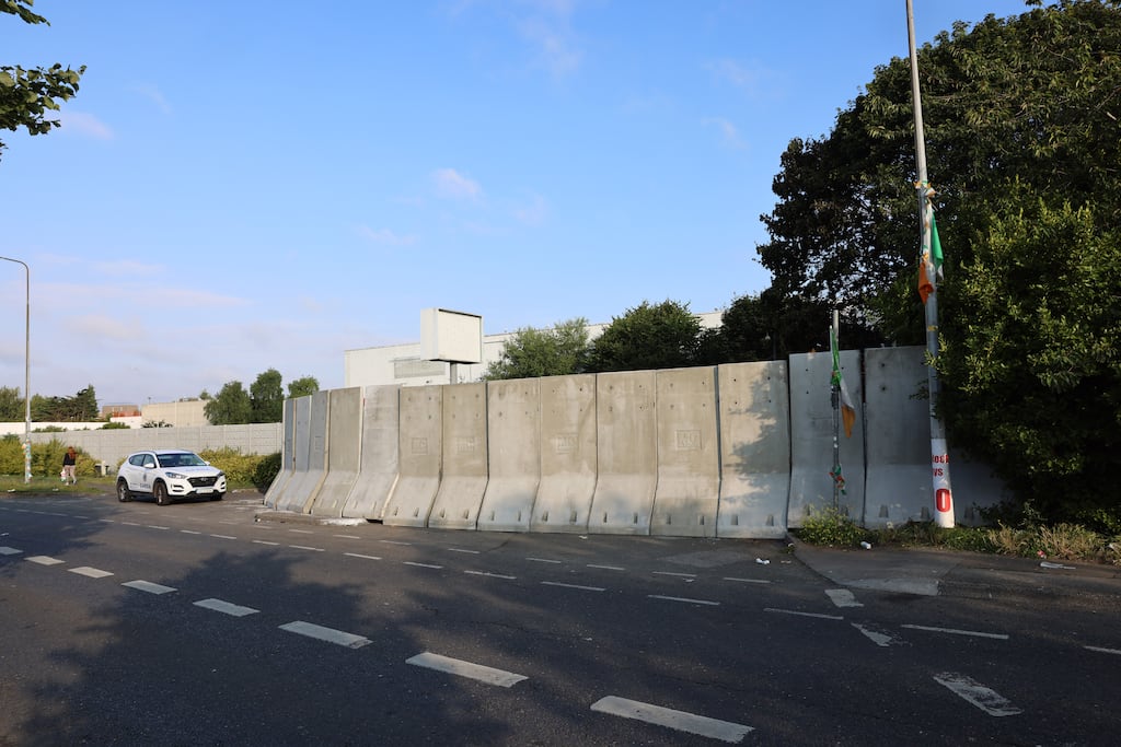 The site on Malahide Road in Coolock which has been the focus of protests and unrest in recent days. Photograph: Dara Mac Dónaill / The Irish Time