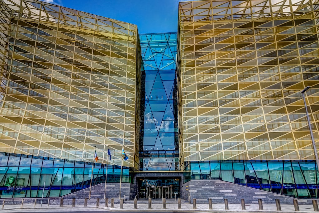 The Central Bank headquarters in Dublin: like other agencies, the bank is pointing to an economic slowdown