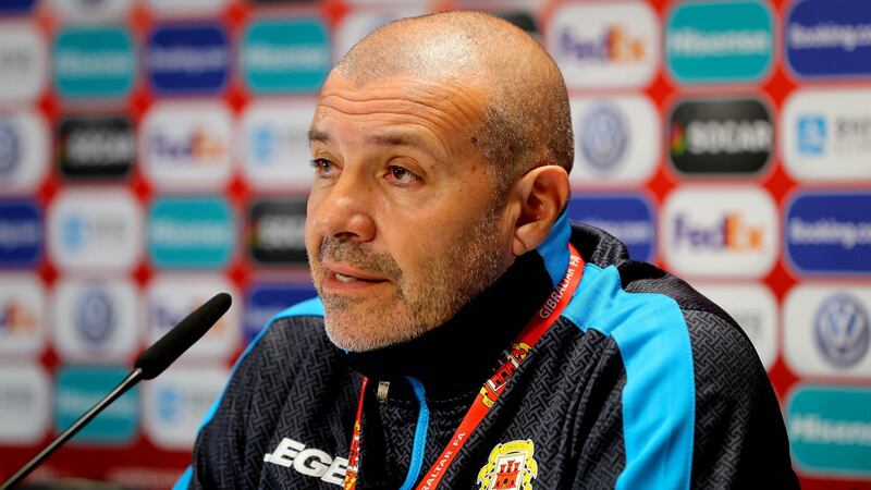 Gibraltar manager Julio César Ribas. Photograph: Ryan Byrne/Inpho