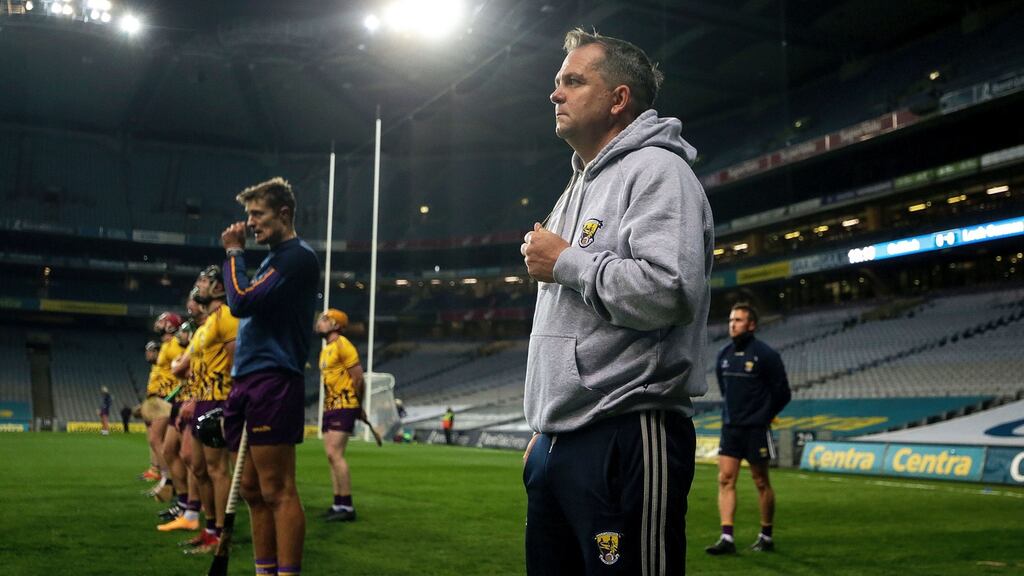 Wexford manager Davy Fitzgerald was less than pleased after his side’s heavy defeat to Galway in the Leinster SHC semi-final at Croke Park. Photo: Laszlo Geczo/Inpho