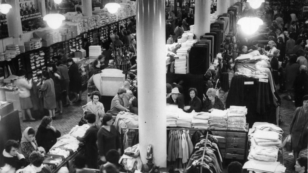 Interior view of Clerys & Co department shop in 1965. Photograph: Dermot Barry