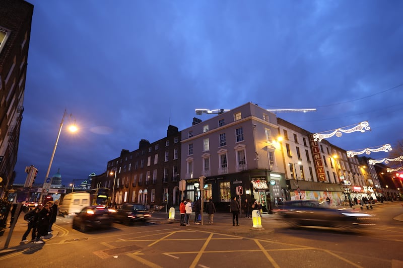 Gardiner Street is particularly bleak on winter evenings. Photograph: Dara Mac Dónaill