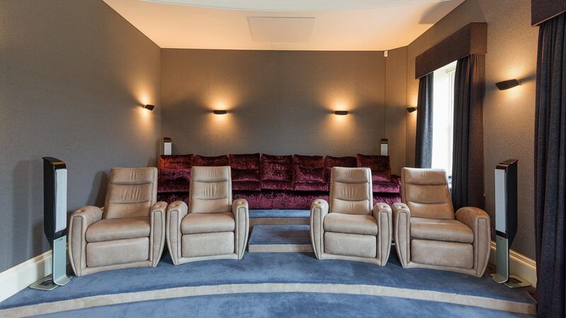 The screening room at Castlefield House, Delgany, Co Wicklow. It also includes a bar and dance floor.