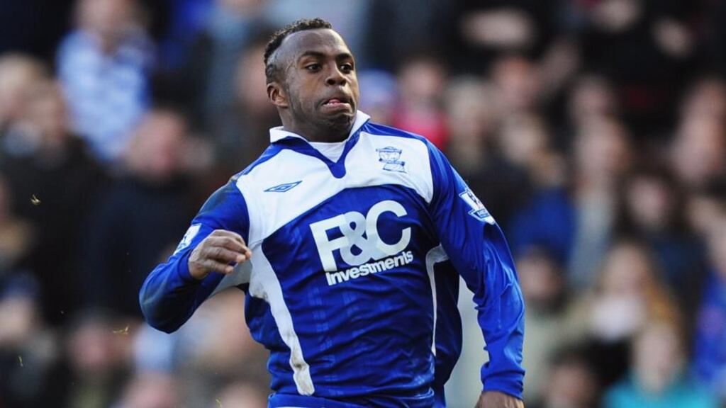 Former Birmingham City striker Christian Benitez. who died yesterday after suffering a cardiorespiratory arrest less than a month after signing for Qatari club Al Jaish. Photograph: Clive Mason/Getty Images)