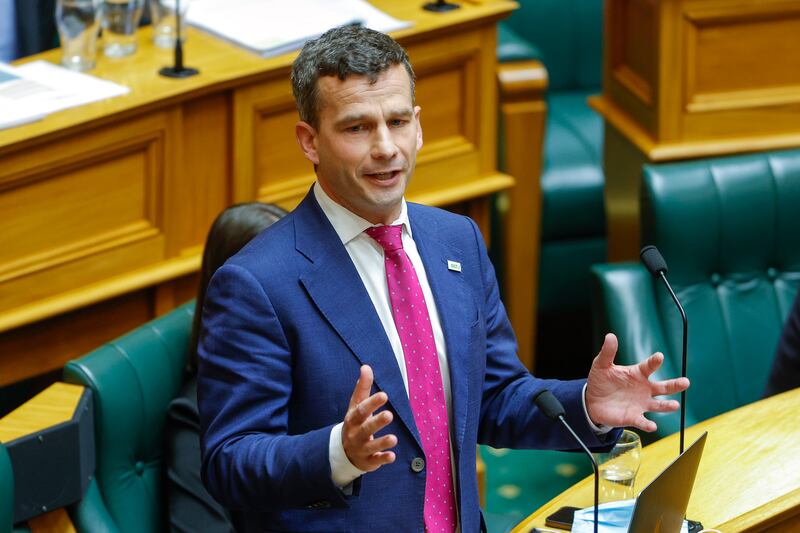 New Zealand's ACT party leader David Seymour speaking in parliament last May. Photograph: Hagen Hopkins/Getty Images