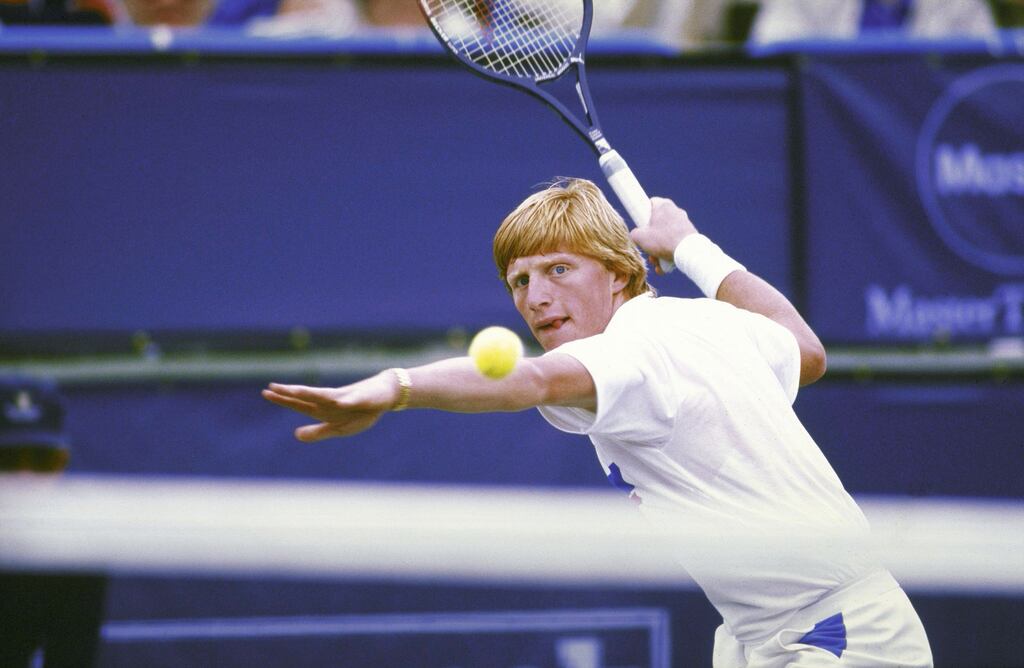 Boris Becker on court: He possessed a howitzer serve, a gambler’s swagger Photograph: Andy Hayt/PA