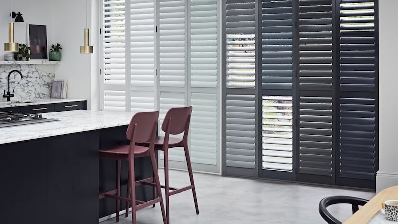 Degrade painting of plantation shutters, by California Shutters.