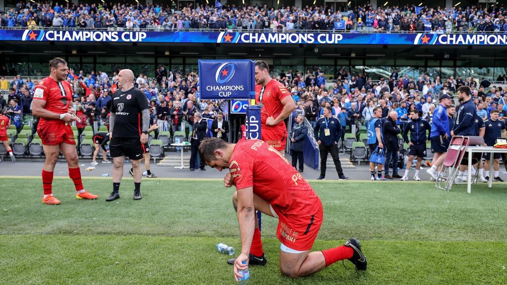 Thomas Ramos and Toulouse, dejected after the game, were handed a “lesson in rugby” according to members of the French press who were at the game. Photograph: Dan Sheridan/Inpho