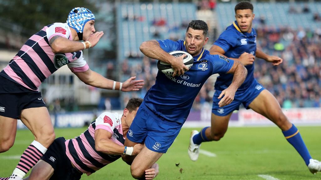 Rob Kearney has been ruled out of Leinster’s two-match trip to South Africa. Photograph: Billy Stickland/Inpho