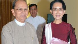 Burma’s Suu Kyi holds talks with president in first step to power