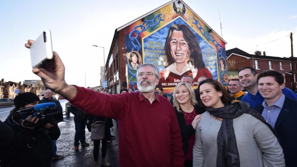 Sinn Féin’s electoral politics: under the Belfast Agreement the party could win every seat in the Dáil and still not circumvent the unionist veto. Photograph: Charles McQuillan/Getty