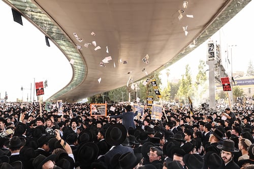 Israel’s ultra-Orthodox rally against army draft as politician says ‘everyone will enlist’