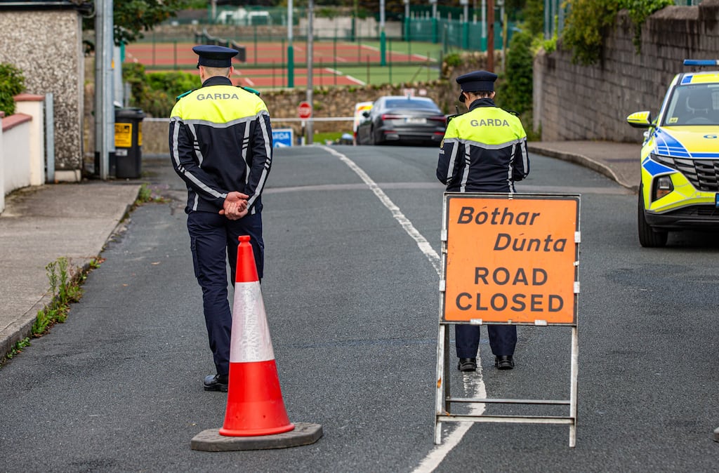 Gardaí at the scene of a crash which claimed the lives of four young people in Clonmel, Co Tipperary. Photograph: Damien Storan/PA Wire
