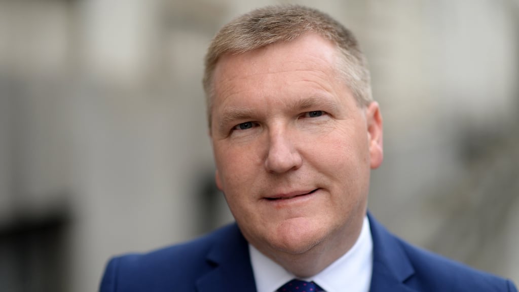 Minister for Public Expenditure  Michael McGrath said the  deal provides certainty to the Government on pay and industrial relations over the next two years. Photograph: Dara Mac Dónaill / The Irish Times