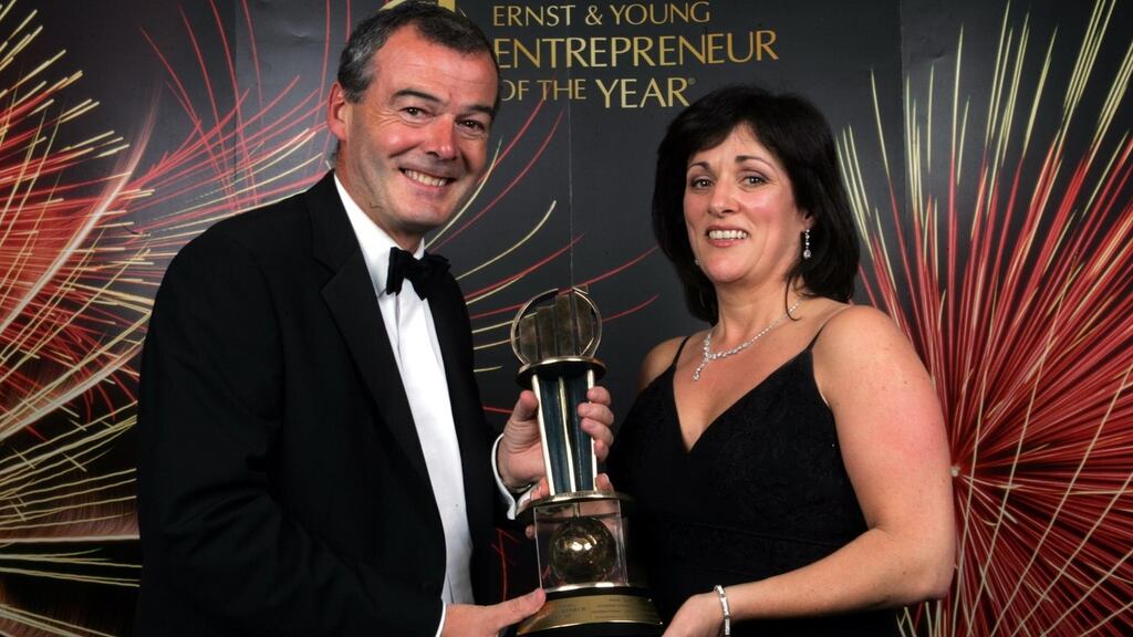 Anne Heraty, chair of this year’s judges, becomes EY Entrepreneur of the Year  in 2006. Photograph: Cyril Byrne
