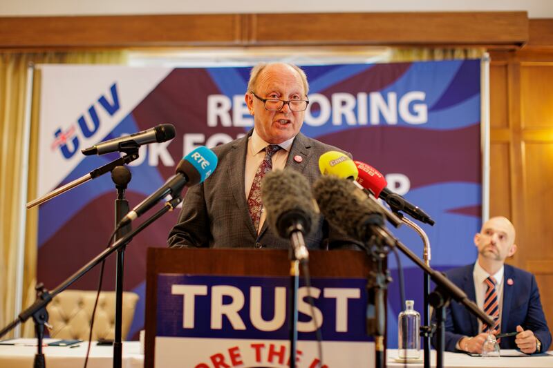 TUV leader Jim Allister said Nigel Farage’s comments were 'disappointing'. Photograph: Liam McBurney/PA Wire