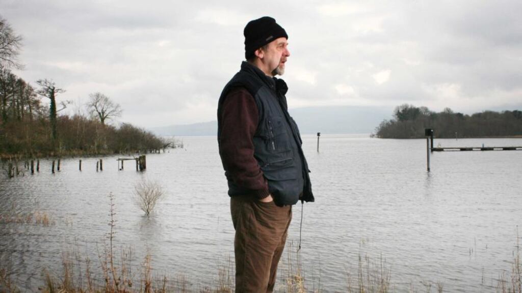 Michael Harding at Lough Allen, Co Leitrim. Photograph: Brian Farrell