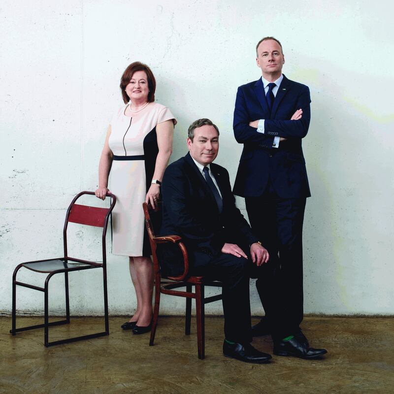 GCN's photo shoot ahead of the referendum: (from left) Grainne Healy, Mark Kelly and Brian Sheehan