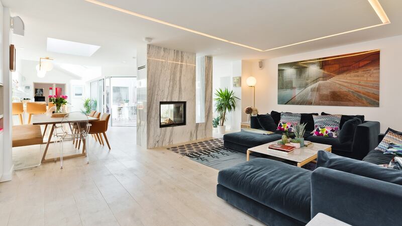 The open-plan living area.