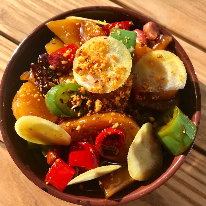 Golden beetroot Kung Po