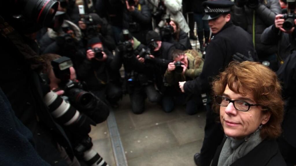 Vicky Pryce arriving at Southwark Crown Court in London earlier. PHOTOGRAPH: Sean Dempsey/PA Wire