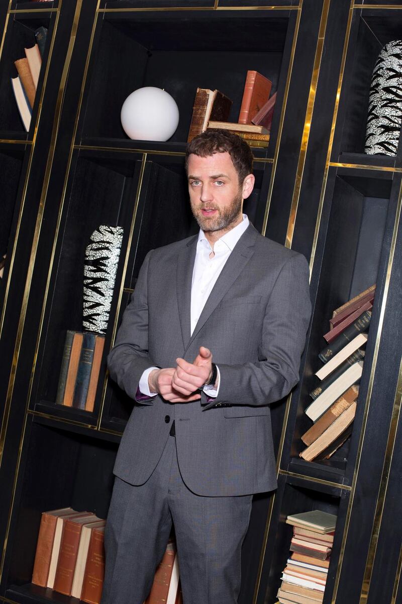 Grey suit jacket €220, trousers €105 both Remu Umo, belt €45, Calvin Klein shirt €70, Hugo Boss watch €179.