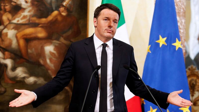 Italy’s prime minister Matteo Renzi: he suffered a stinging rebuke from Italian voters in a referendum on his overhaul of the constitution in December 2016. Photograph: Reuters/Remo Casilli