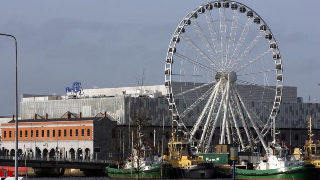The big wheel at the O2 Theatre. Photograph: Cyril Byrne