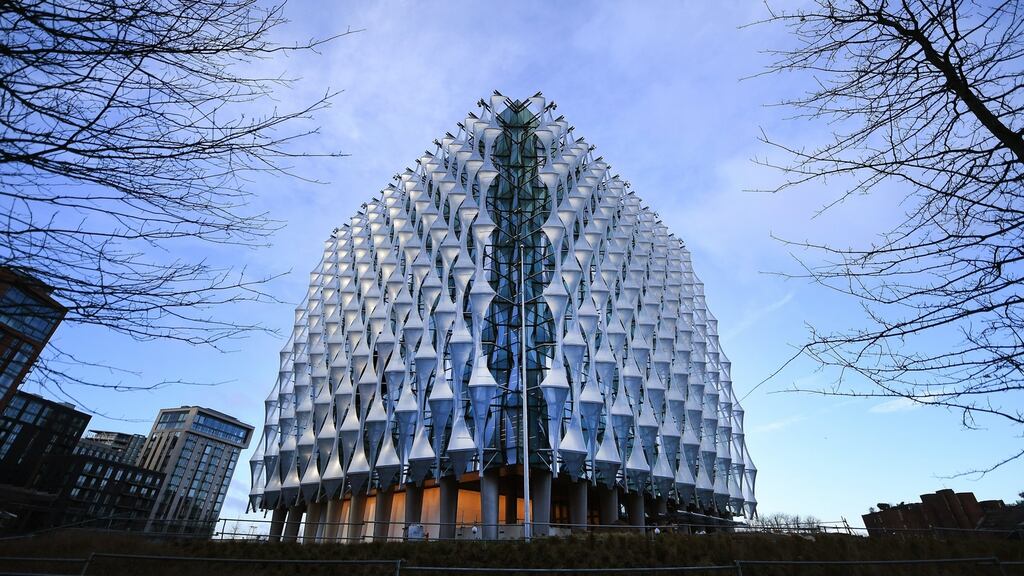 The  new US Embassy at Nine Elms in London. Photograph:  EPA/ANDY RAIN