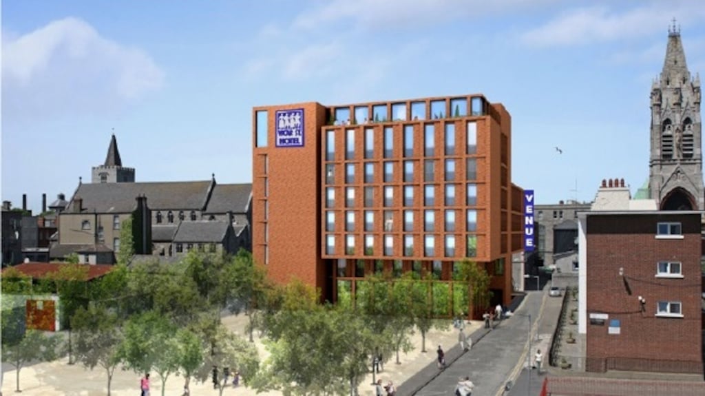 An artist’s impression of the proposed Vicar Street Hotel. Source: CBRE