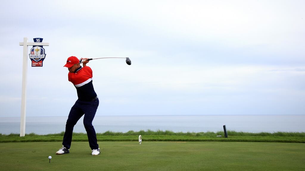 Bryson DeChambeau tried out a driver with a 48 inch shaft but admitted it didn’t work out for him. Photograph:  Mike Ehrmann/Getty Images