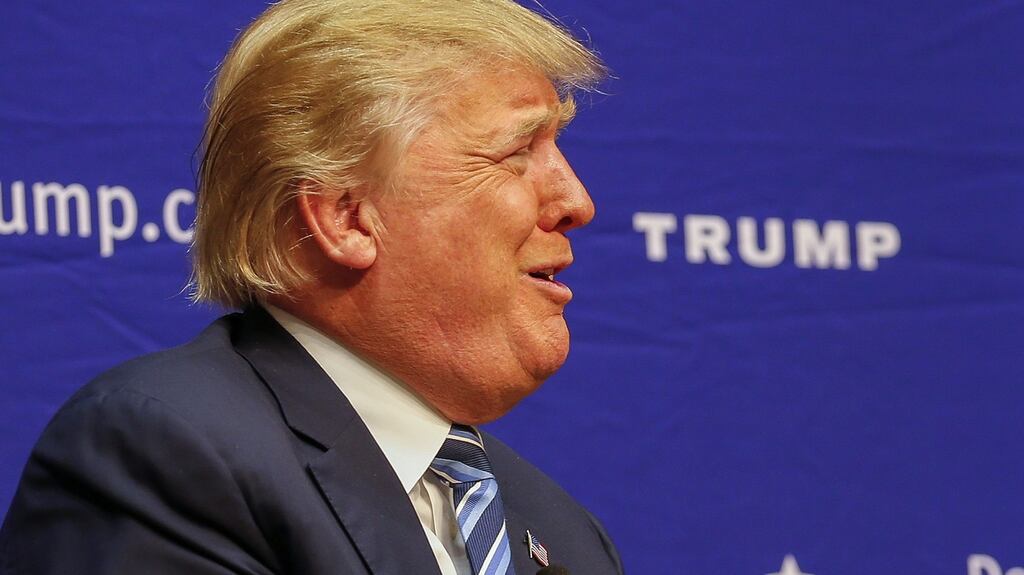 Donald Trump: criticised in tweets by Democratic mayor of New Jersey and Republican former governor of New York.   Photograph: Erik S Lesser/EPA