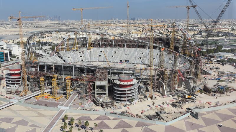 The Khalifa International Stadium in Doha. Thousands of migrant workers are thought to have died in the building of stadiums for the 2022 World Cup. Photo: Getty Images
