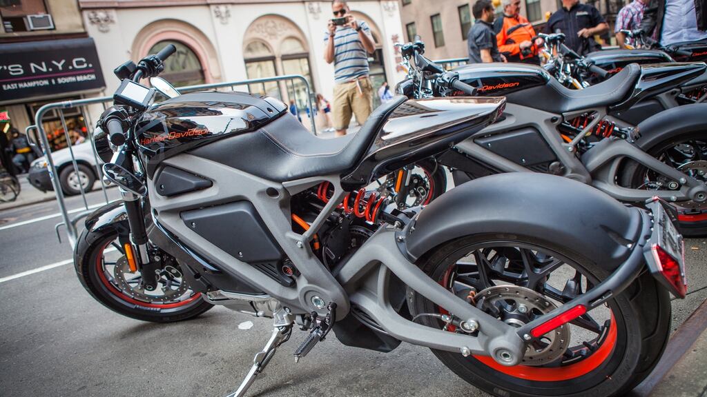 Electric motorbikes may ease CO2 emissions and traffic congestion problems. Photograph: Getty Images