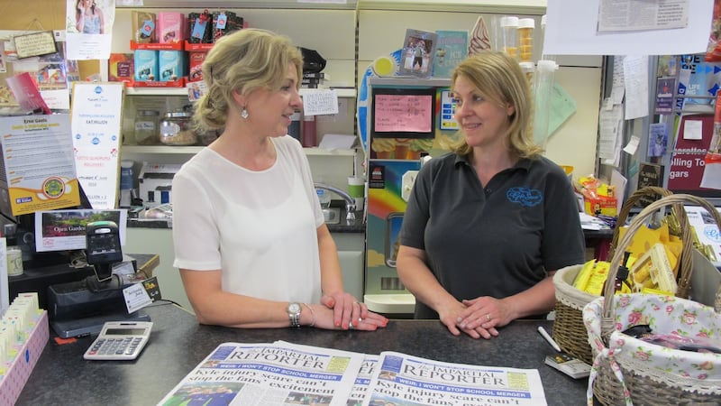 Michelle Rooney of Rooney’s Gift Store, with Priscilla Coyle