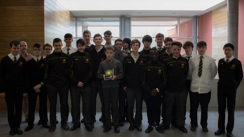 Clonkeen students with their anthology